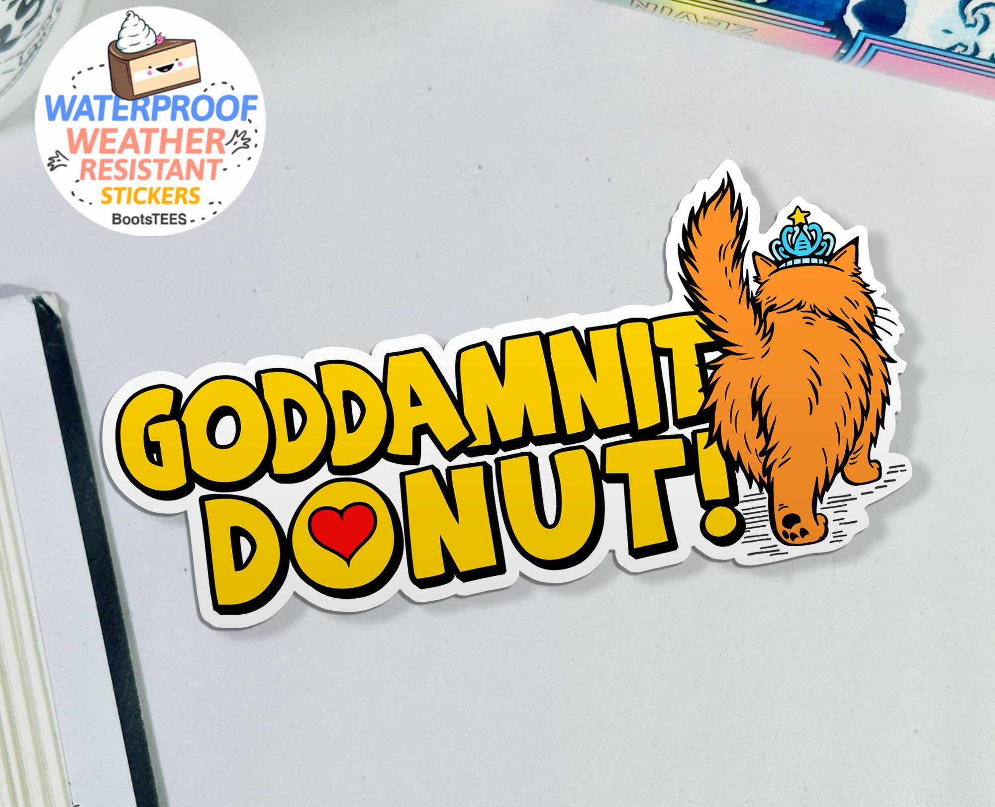 Dungeon Crawler Carl Stickers 3" Princess Donut Quote Decals: Goddamnit Donut Stickers