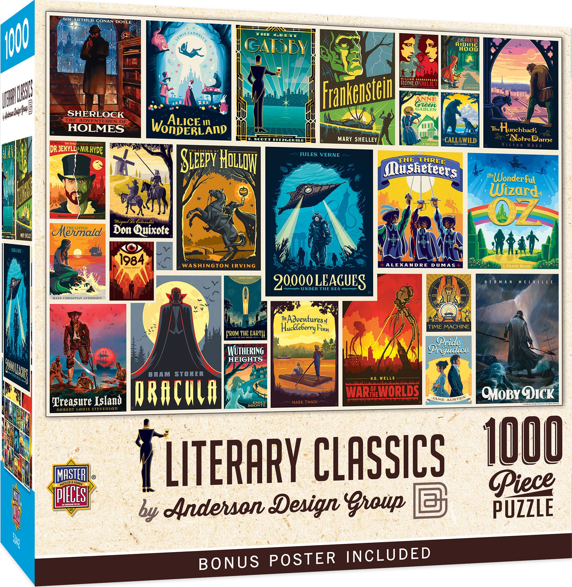 Vintage Posters - Literary Classics 1000 Piece Jigsaw Puzzle