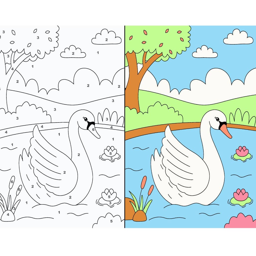 Canvas Paint Set, Swan , 7.5 x 11.4 x 0.6in