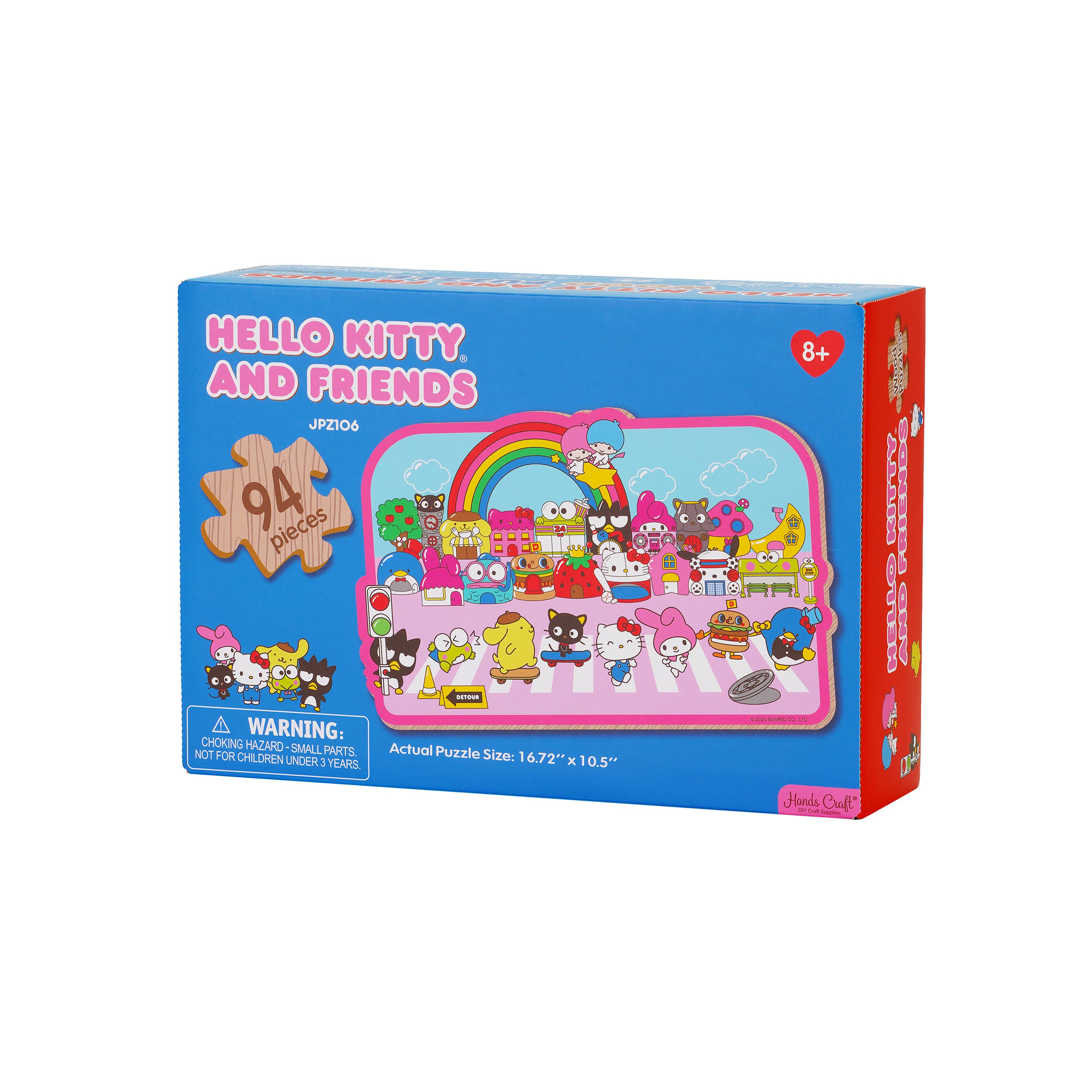 Wodden Jigsaw Puzzle: Street with Shops - 94 Pieces