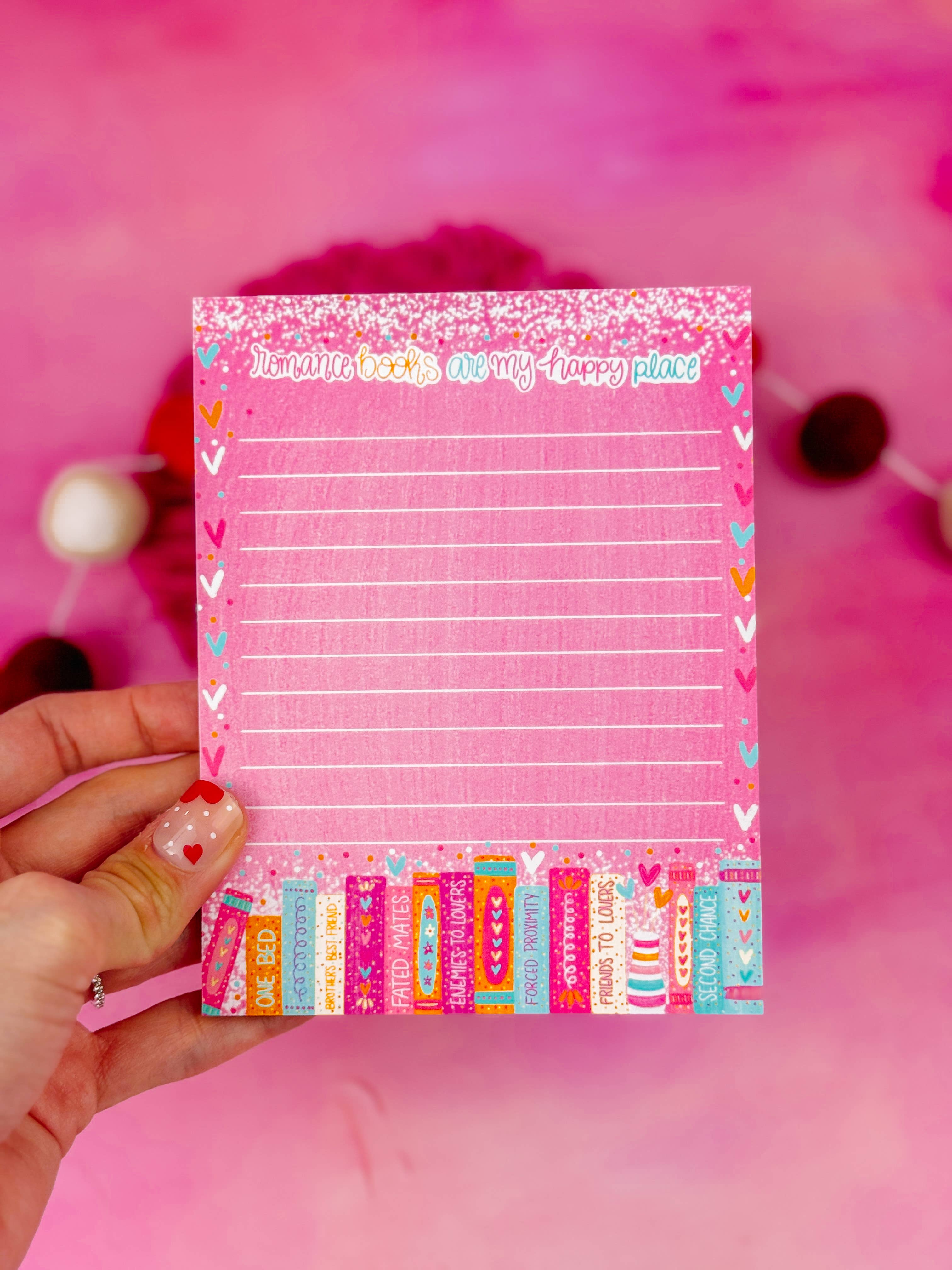 Romance Books are my Happy Place Notepad 4.25" x 5.5"