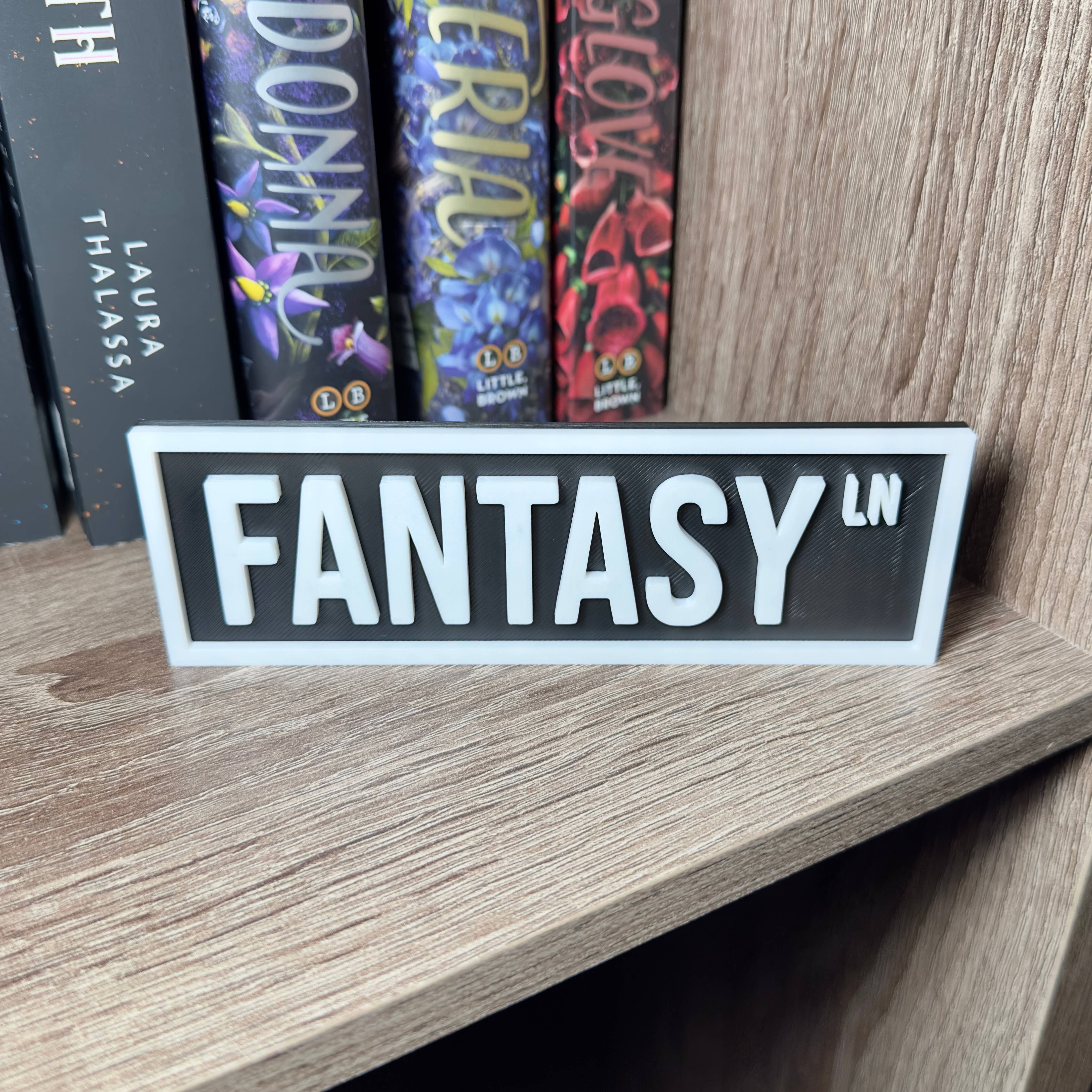 Fantasy Street Sign | Bookshelf Decor: Purple