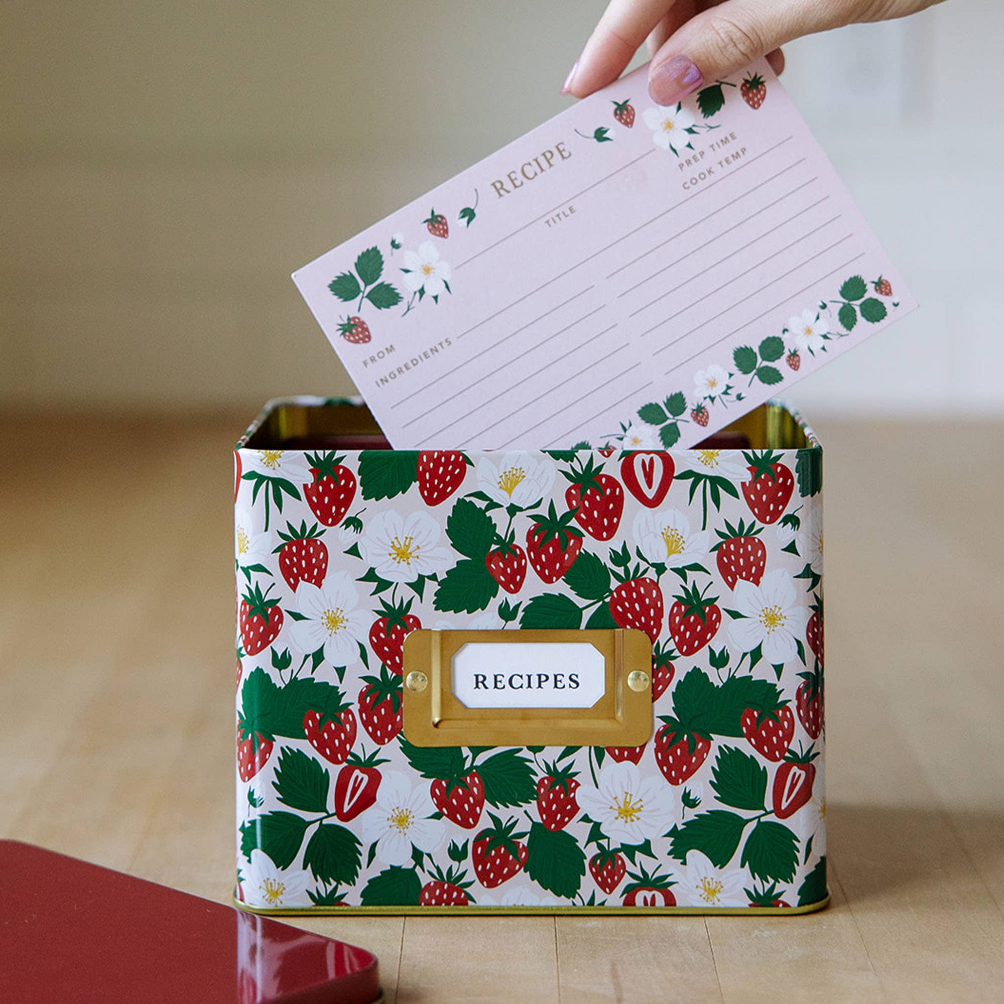 Strawberry Patch Recipe Cards - Set of 50