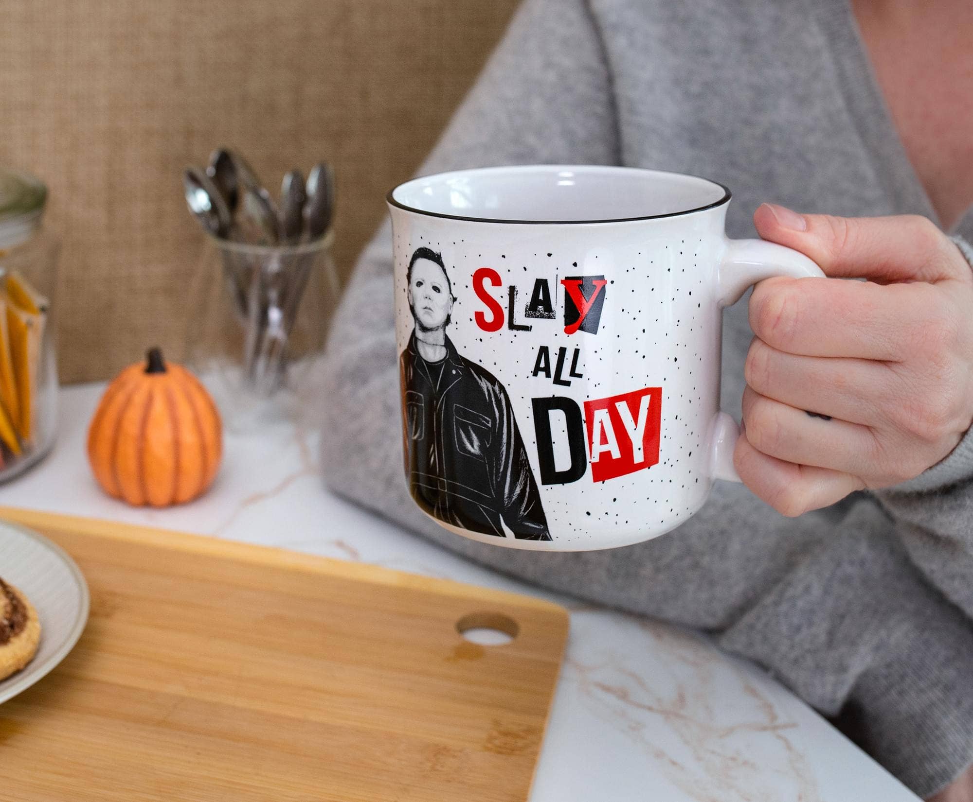 Halloween II Slay All Day 20oz Ceramic Camper Mug