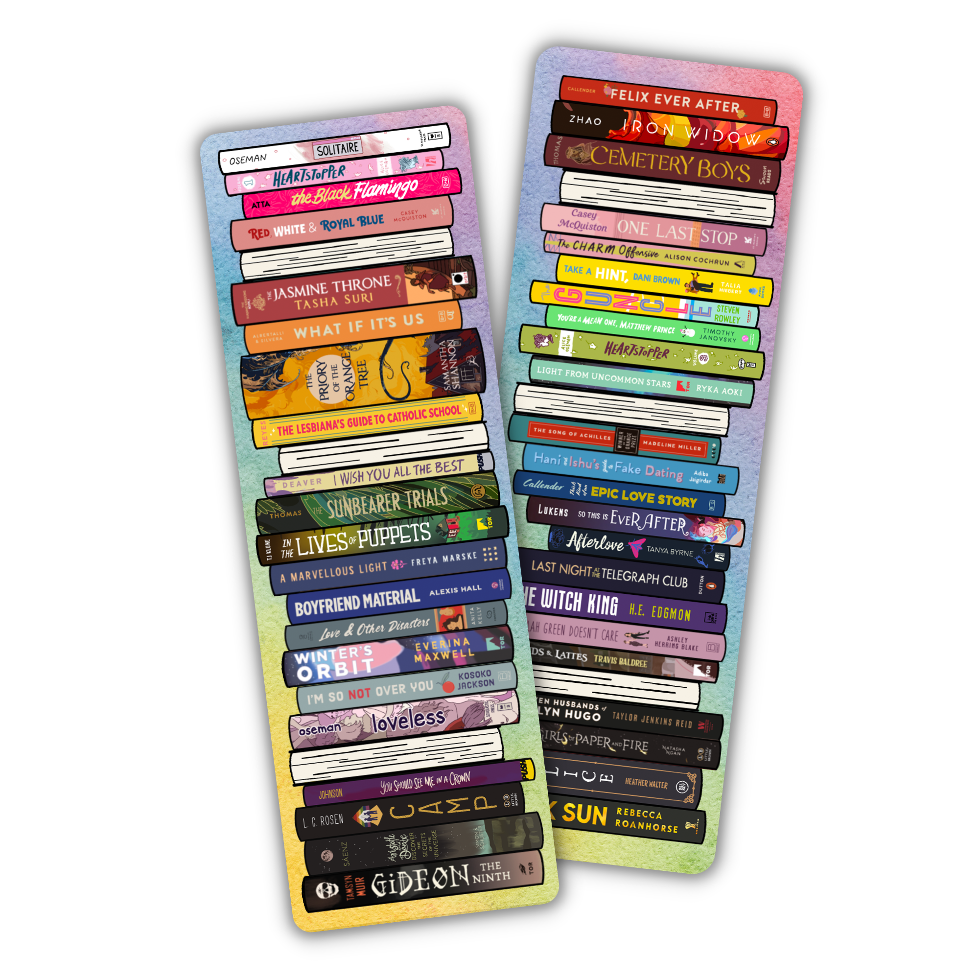 LGBTQIA+ Book Stack Spines Bookmark