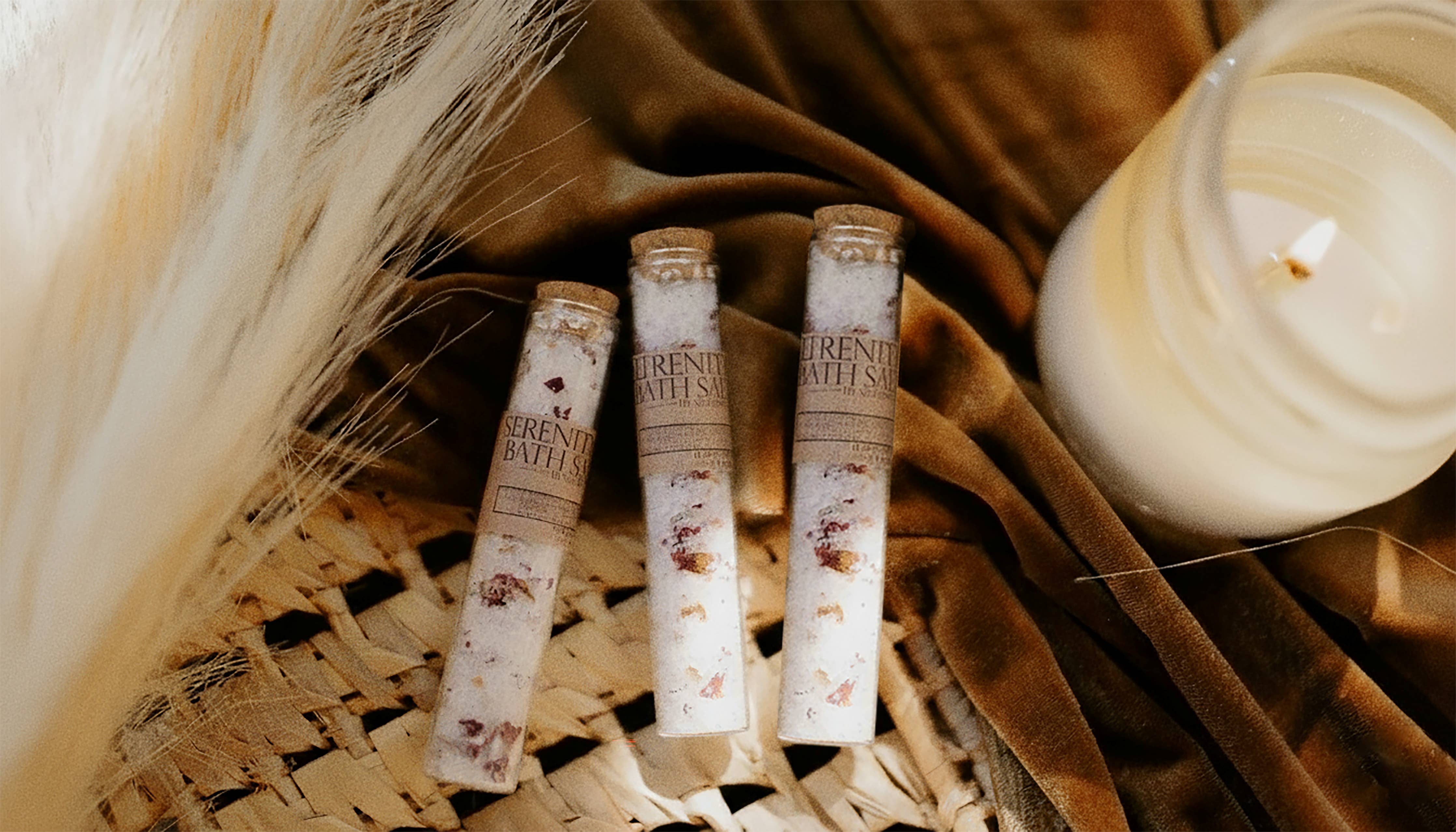 Herbal Bath Salts Test Tubes | Made With Dried Flowers