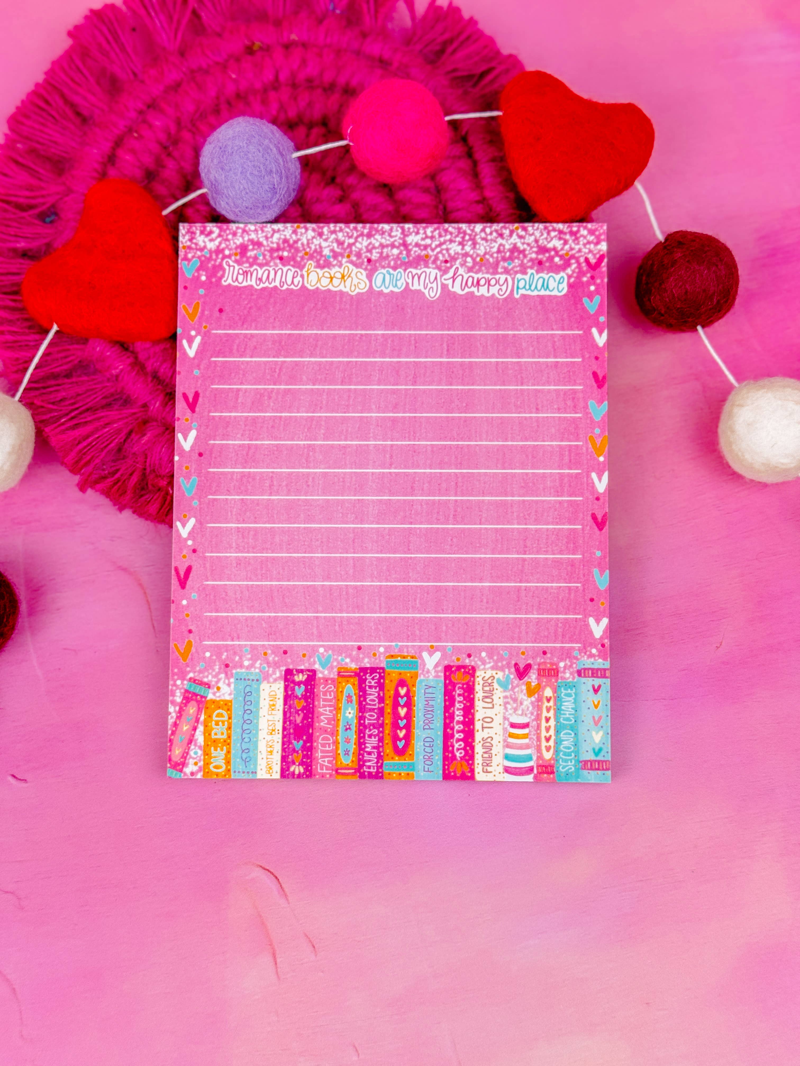 Romance Books are my Happy Place Notepad 4.25" x 5.5"