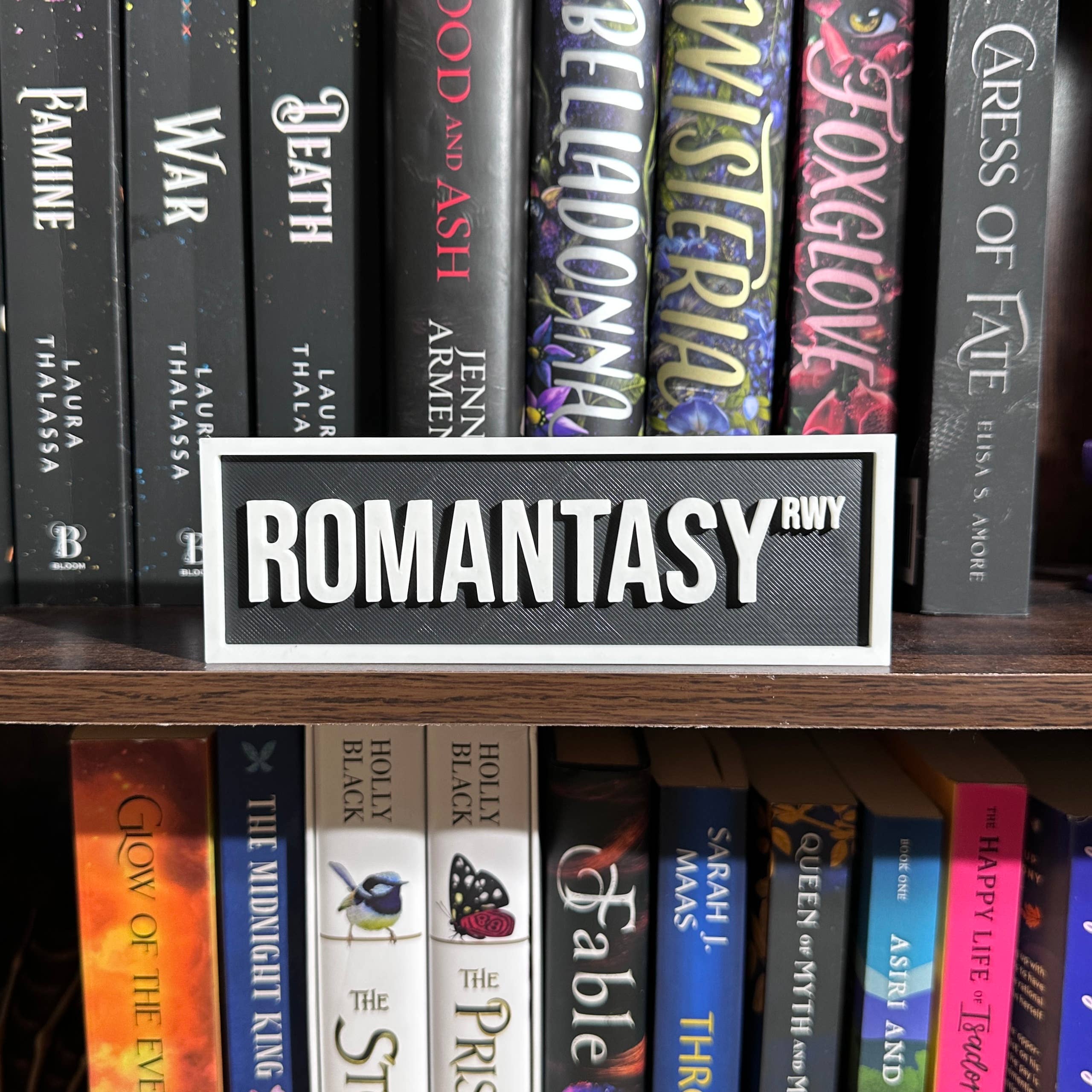 Romantasy Street Sign | Bookshelf Decor : Orange