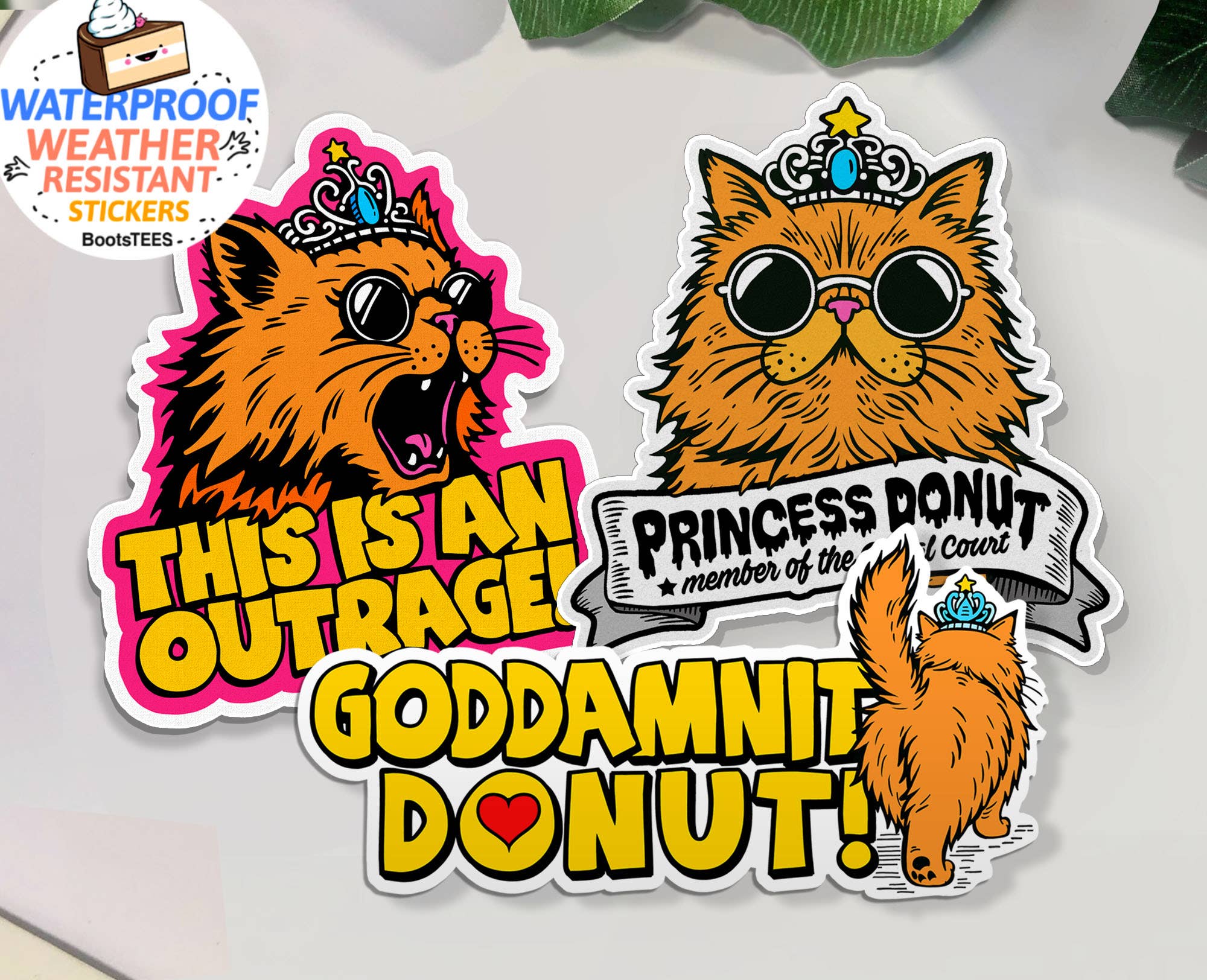 Dungeon Crawler Carl Stickers 3" Princess Donut Quote Decals: Goddamnit Donut Stickers