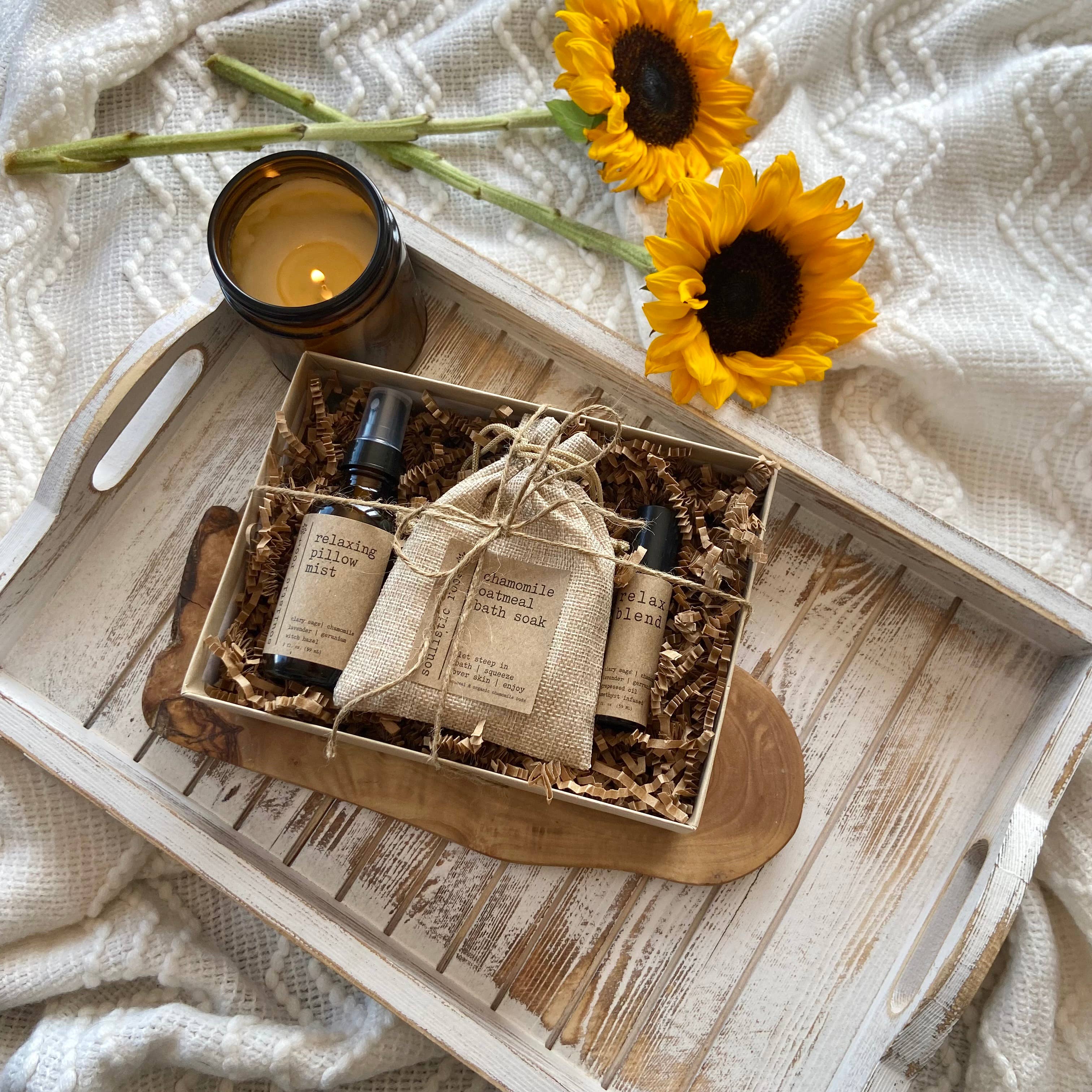 Relax Gift Set | Pillow Spray | Oatmeal | Relax Roller