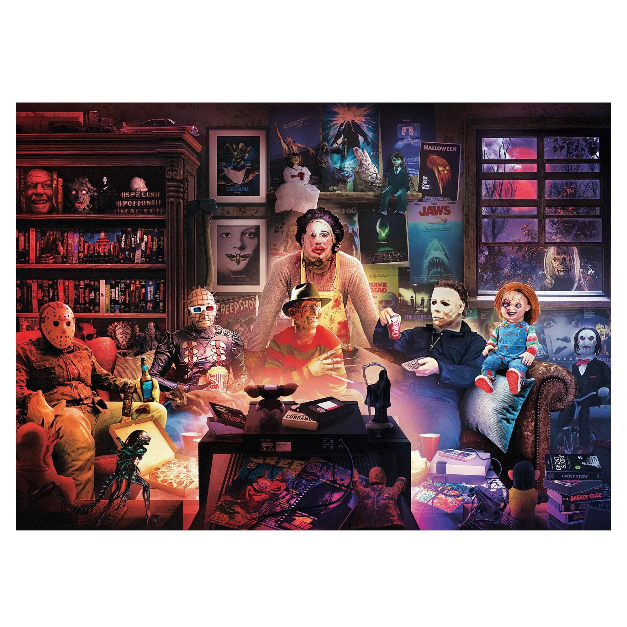Horror Night Watch Party 1000 Piece Jigsaw Puzzle: None