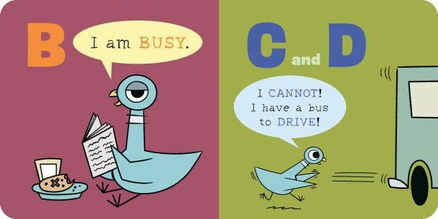 The Pigeon WON’T Say the ABCs!: Board book